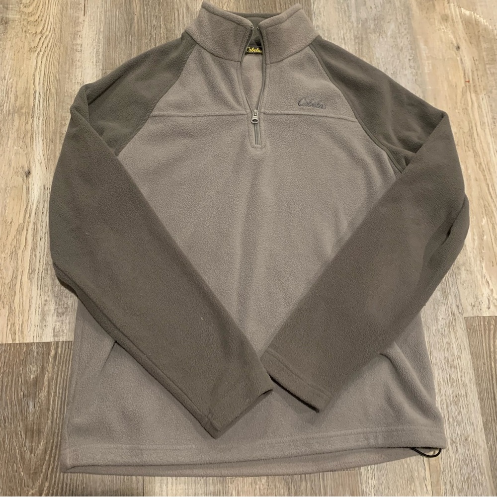 Cabela's womens Charcoal Fleece Quarter-Zip Pullover